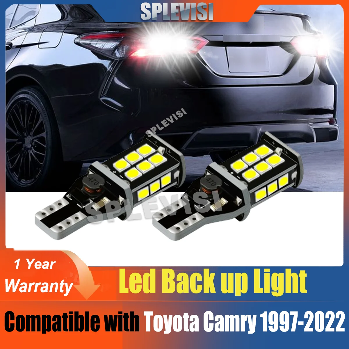 Backup Light LED Bulb Canbus 12V White Fit For Toyota Camry 1997 1998 1999 2000 2001 2002 2003 2004 2005 2006 2007 2008 -2022