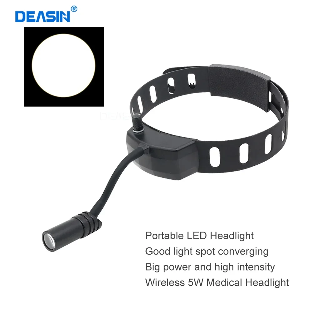 Dental Surgery 5W LED Headlight Medical Headband with Good Concentration for Surgical Inspection Dental Equipment