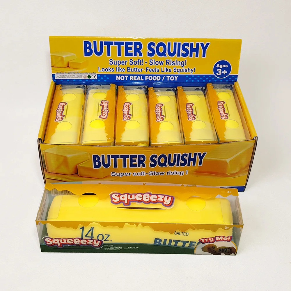 

12pcs/Full Case 13cm Hot PVC Butter Stick Squishy Toy, Slow Rising Cream Stick Stress Relief Fidget for Adults