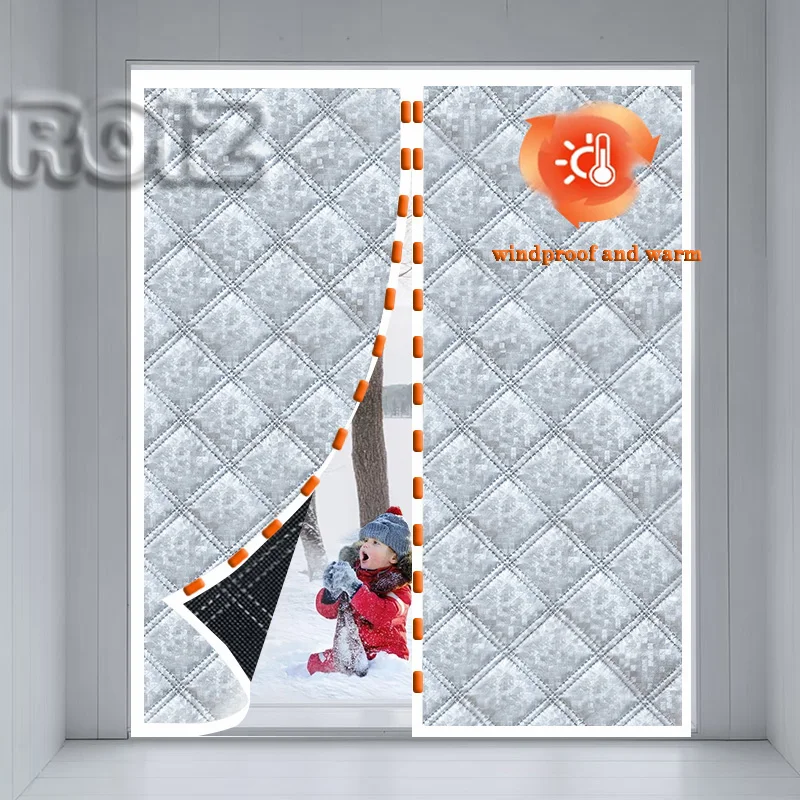 

Customizable white cotton door curtain, warm and windproof in winter, universal cold and windproof door curtain