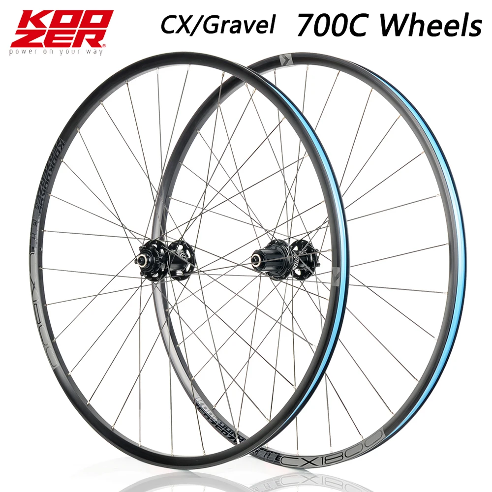 KOOZER CX1800 wysokowydajny żwir Off Road koło rowerowe 28 otwór F2/R4 łożysko 72 kliknij System 700C hamulec tarczowy koło aluminiowe
