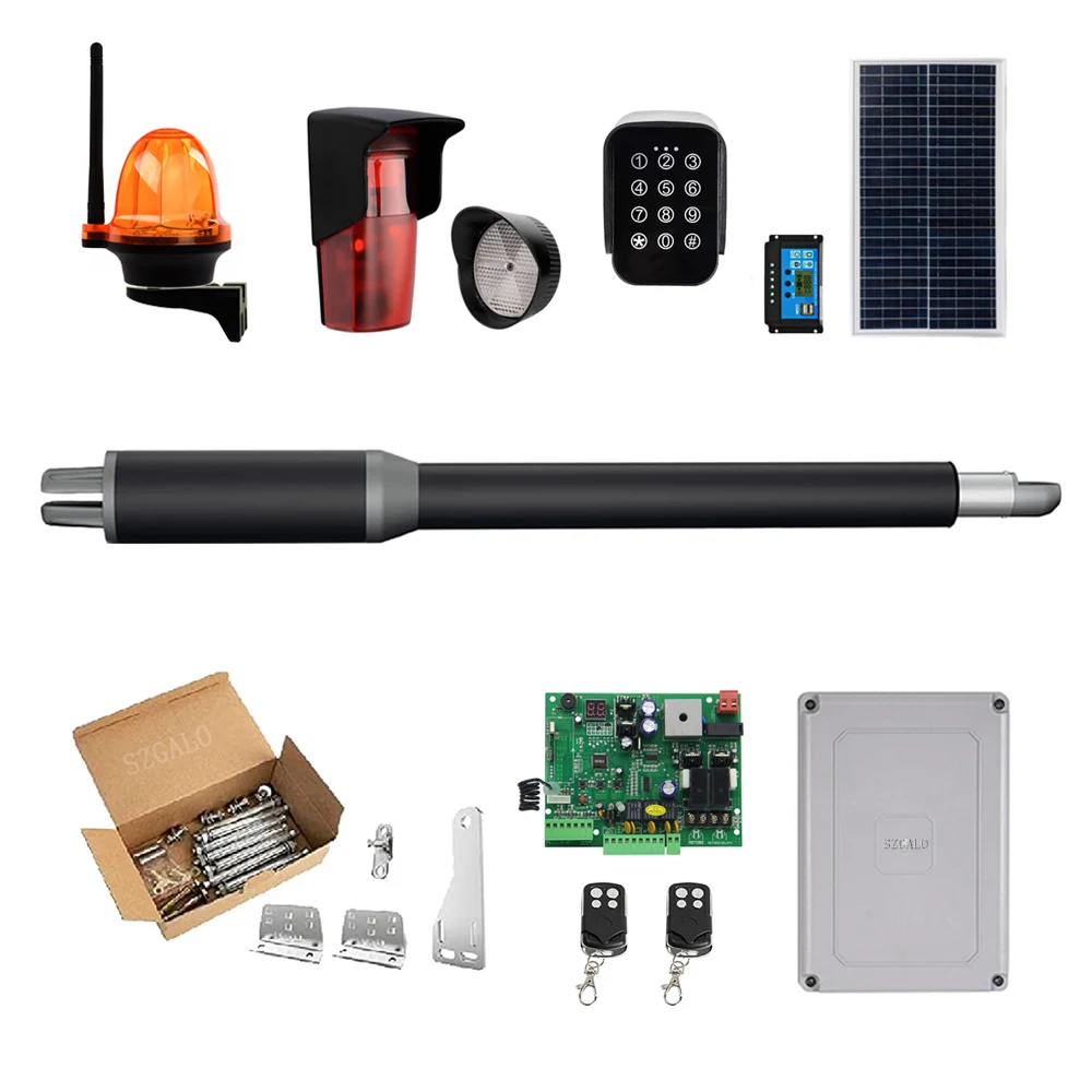 Imagem -01 - Único Atuador Linear 24vdc Apoio Abridor de Portão de Balanço Solar Kit Acessórios do Operador do Motor Opcional para a Única Porta Porta do Balanço unico atuador linear 24vdc apoio abridor de portao de balanco solar kit acessorios do operador do motor opcional para a unica porta porta do balanco 01