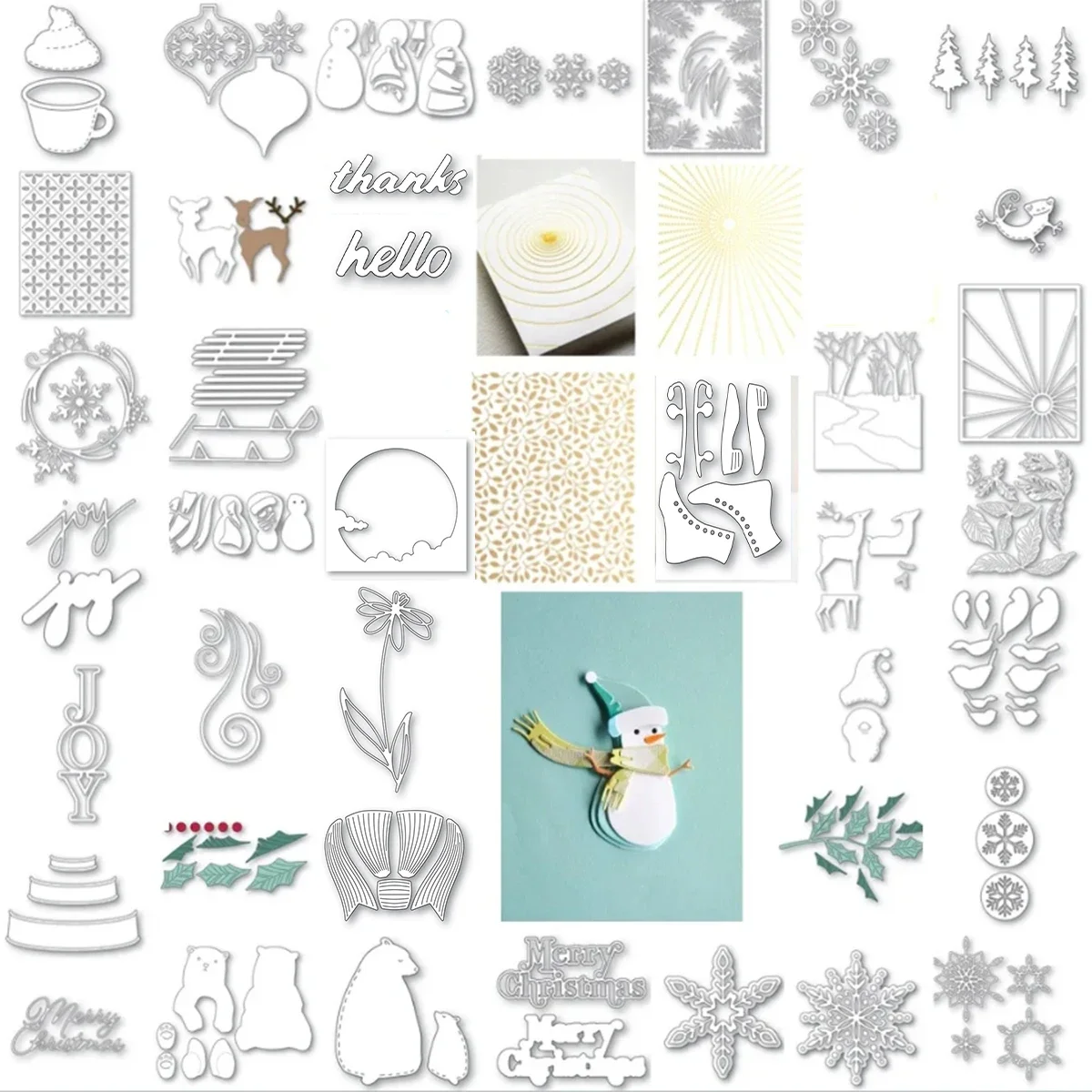 Christmas Tree Giraffe Snowflake 2024 New Metal Cutting Dies For Diy Scrapbooking Crafts Maker Photo Album Template Handmade