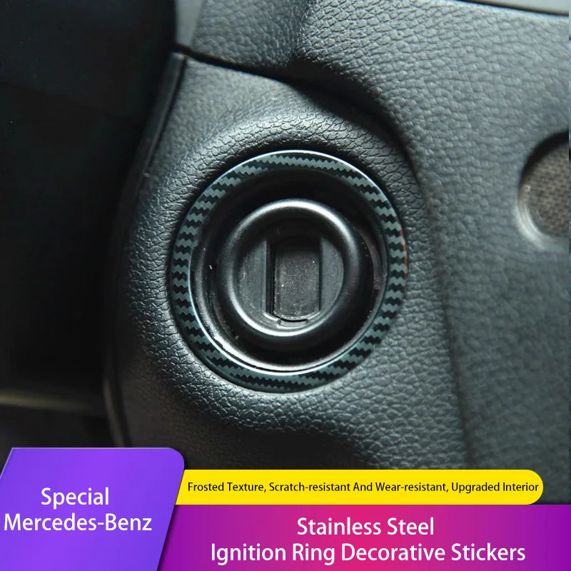 Ignition Keyhole Circle Trim Cover Ring Frame For Mercedes-Benz W204 W212 C218 X204 Ignition Key Hole Cover Trim Sticker