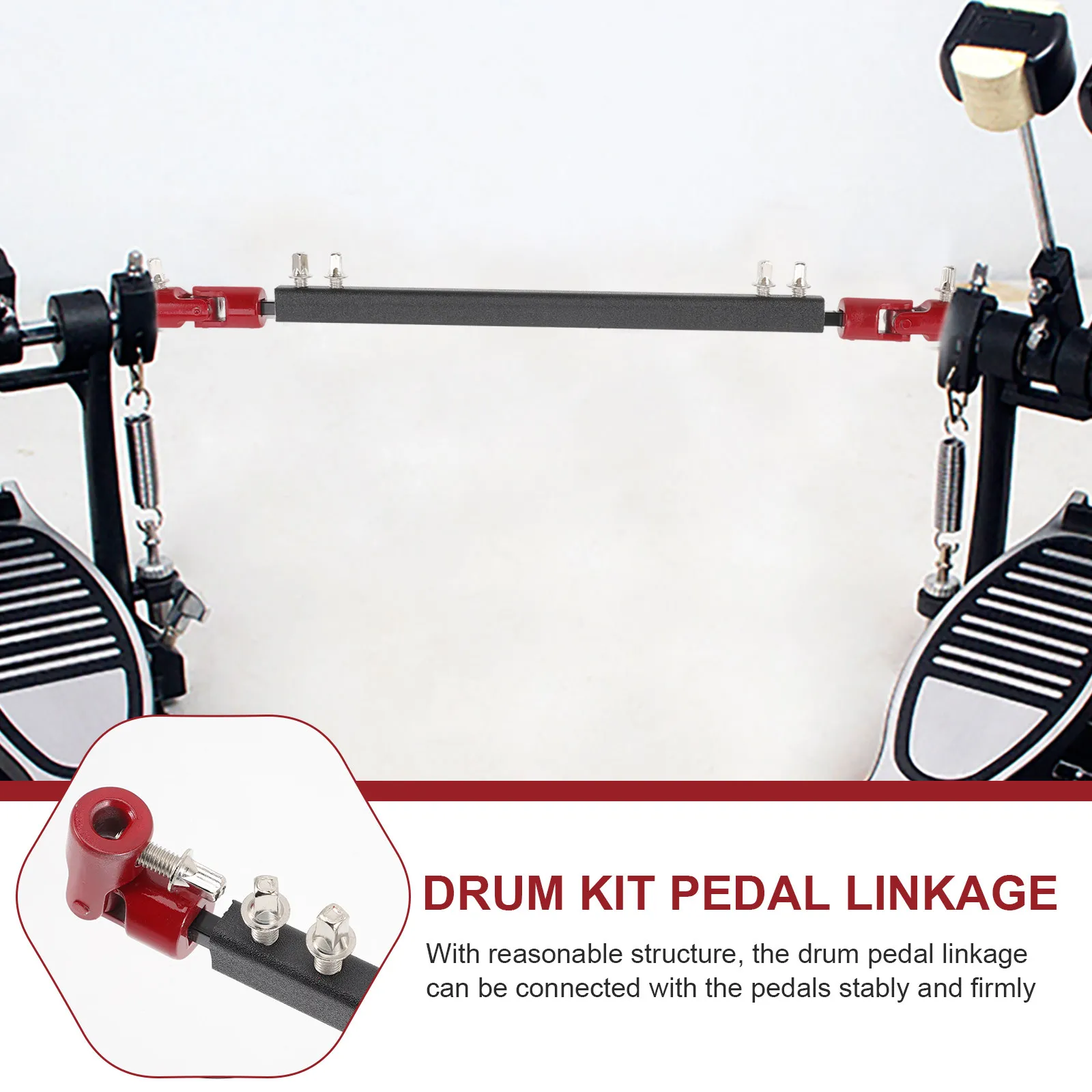 Drum Percussion Replacement Accessories Halloween Christmas Drummer Double Bass Drum Pedal Link Bass Drum Double Pedal Bar