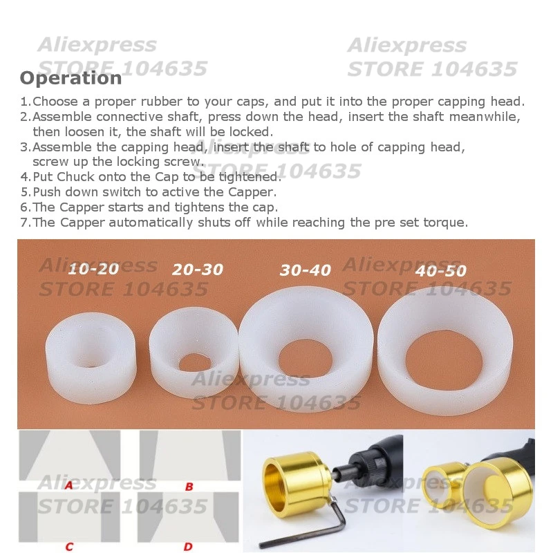 220V Cầm Tay Vít Điện Bằng Tay Gắn Mũ Hàn Kín Nhựa Capper Kín Máy Cho Chất Lỏng Nước Nắp