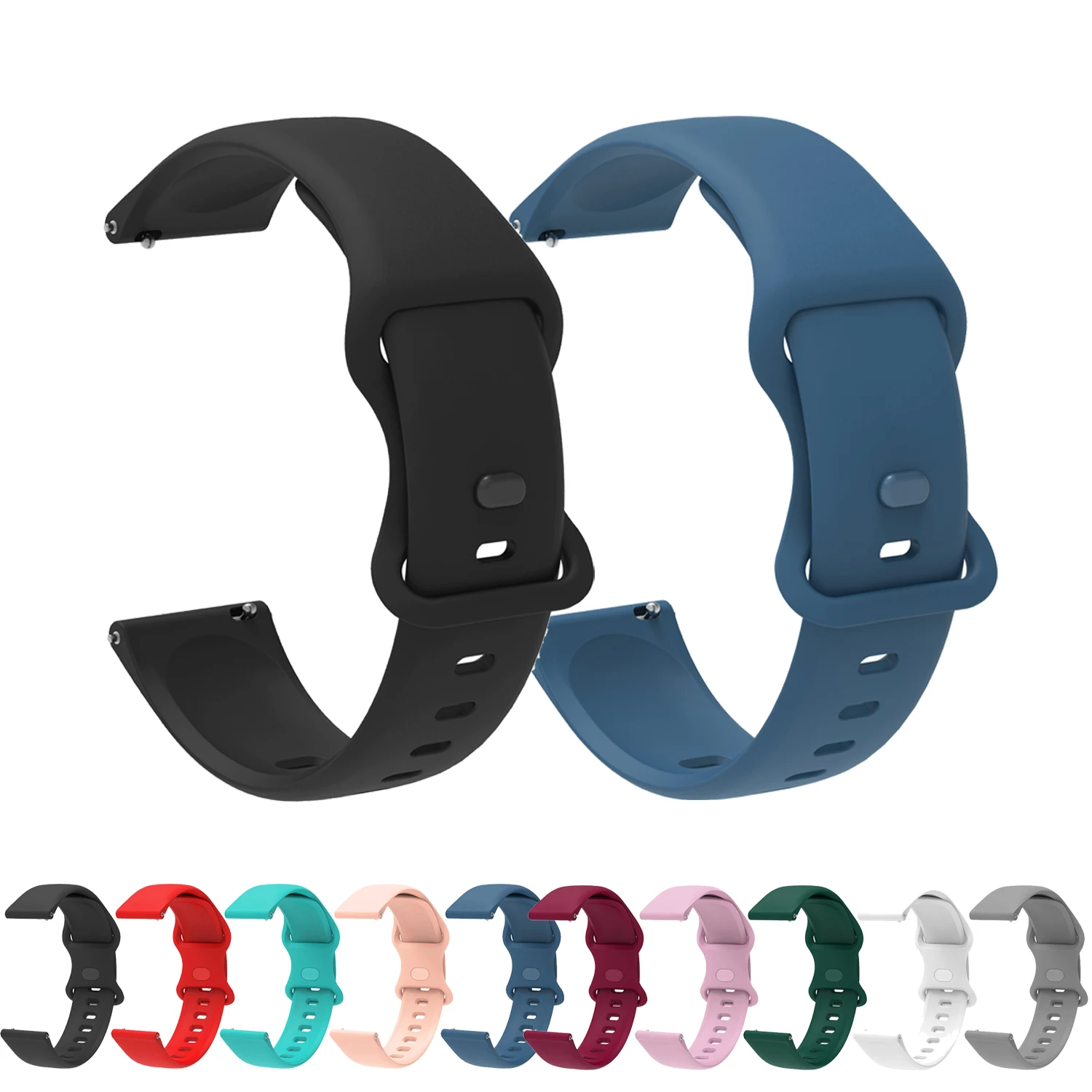 22mm WatchBand For Amazfit GTR 47mm Silicone Wristband Bracelet Amazfit Pace/Stratos 3 2 2S/GTR 4 3 2 Strap GTR3 Pro Accessories