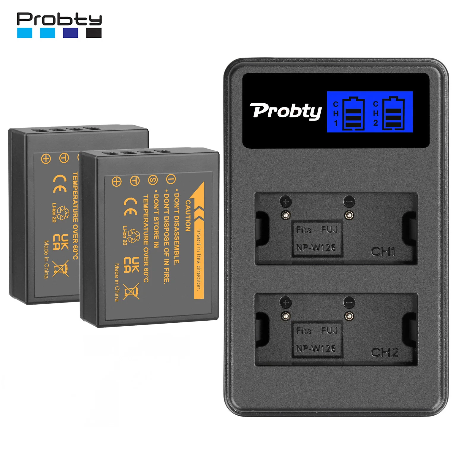 Probty NP-W126S NP-W126 NP W126 Battery for Fujifilm Fuji XT20 XT3 XPro1 Pro2 X-Pro1 X-T1 XT1 HS30EXR