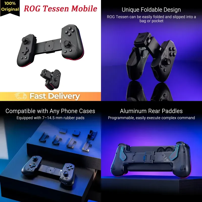 Brand for ROG Tessen Game Mobile Controller for Android (foldable,one Size Fits All,on-the-fly Key Mapping,RGB