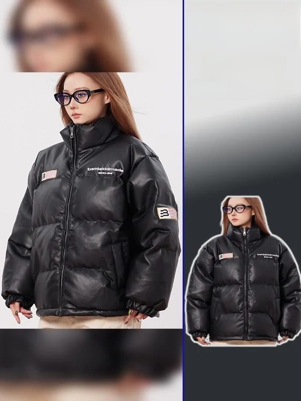 

Winter Thiened Hooded Puffer Jaet Women's plus Size Loose Outerwear Sli Commute Casual High Quali Bread Sle Coat