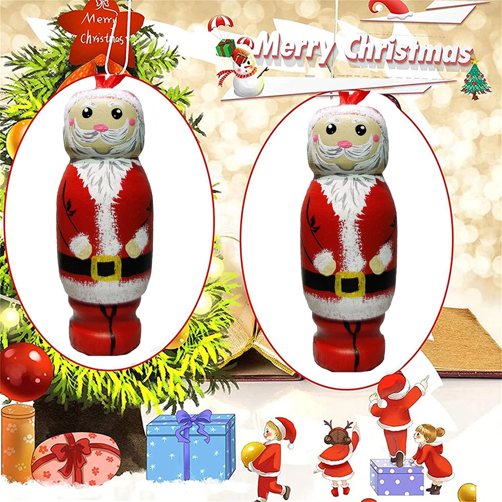 Christmas Tree Hanging Ornaments Durable Creative DIY Santa Pendant for House DIY Desktop Decoration