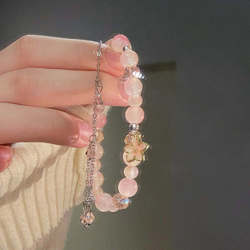 Star Pendant Tassels Bracelet Trend Sweet Crystal Beaded Bracelet For Women Girls Fashion Light Luxury Jewelry Gifts image 4