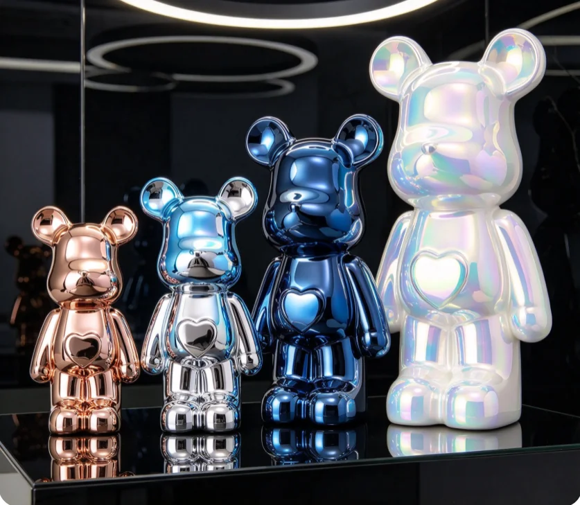 Fun Aesthetics Bear Brick Ceramic Statue Bear Decoration Action Doll Sculpture Room Window Decoration Home Decoration