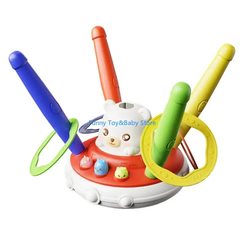 コーディネーションとバランスの発達を強化するさまざまなアクティビティを備えた子供向けの 5 in 1 多機能クマスポーツおもちゃ C90B