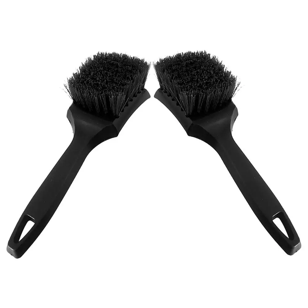 2Pcs Car Detailing Brush High Durability PP Tire Wheel Brush for Tire Grease and Rim Cleaner Car Wash Detailing Tool
