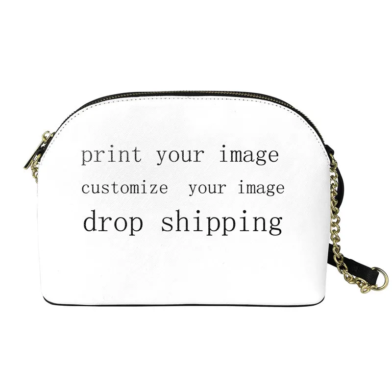 Dropshipping Customize Your Image Shoulder Bags African Black Girl Stylish Crossbody Shell Bag Luxury  Leather Female Bags Bolsa