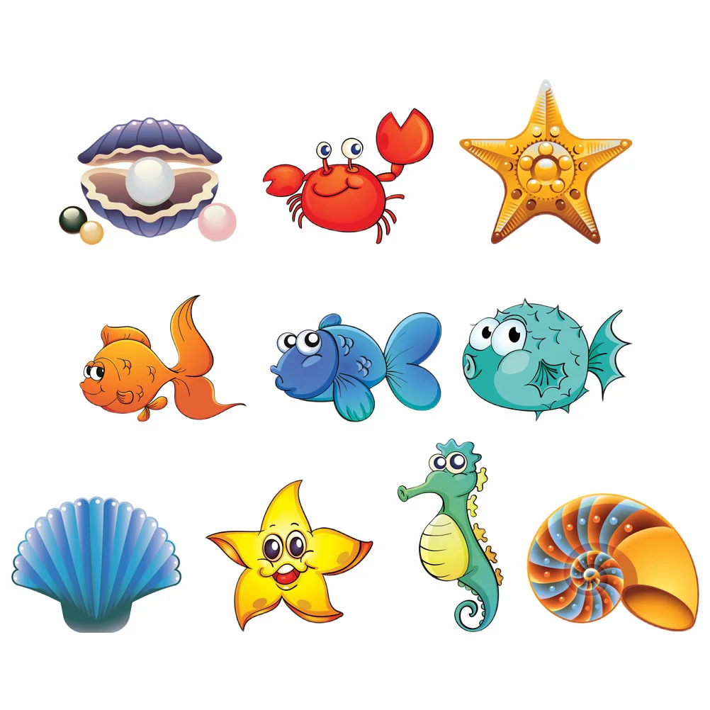 

Marine Animals Bathtub Stickers Bathtub Decals Shower Room Stickers Decorative Sticker Bathroom Bathtub Anti-Skid Sticker
