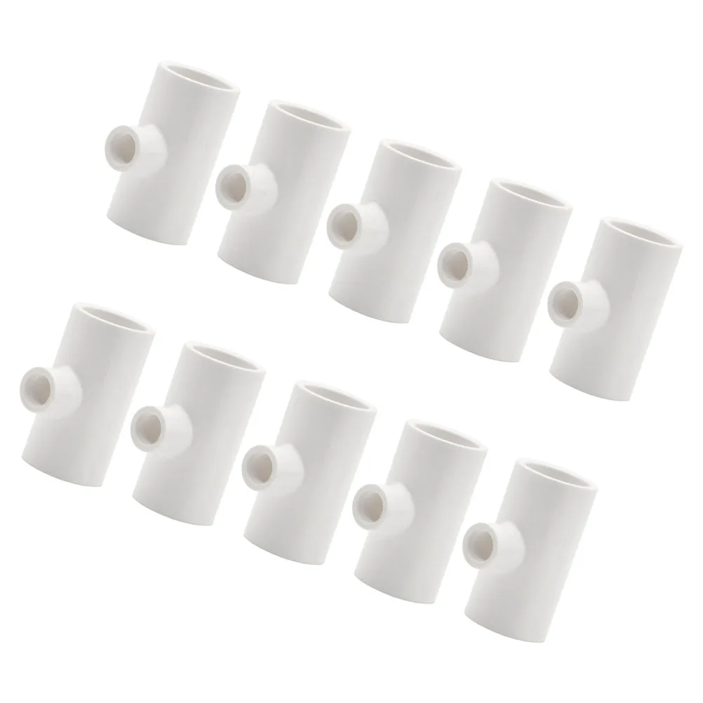 

10pcs Chicken Waterer PVC Tee Fittings Automatic Drinking System Durable Material Easy Installation Poultry Quail Rabbit