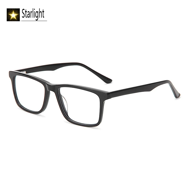 

Оправа для очков из ацетата, черная, мужская, квадратная, классическая, для зрения, для чтения, для женщин, для коррекции близорукости, 143 мм