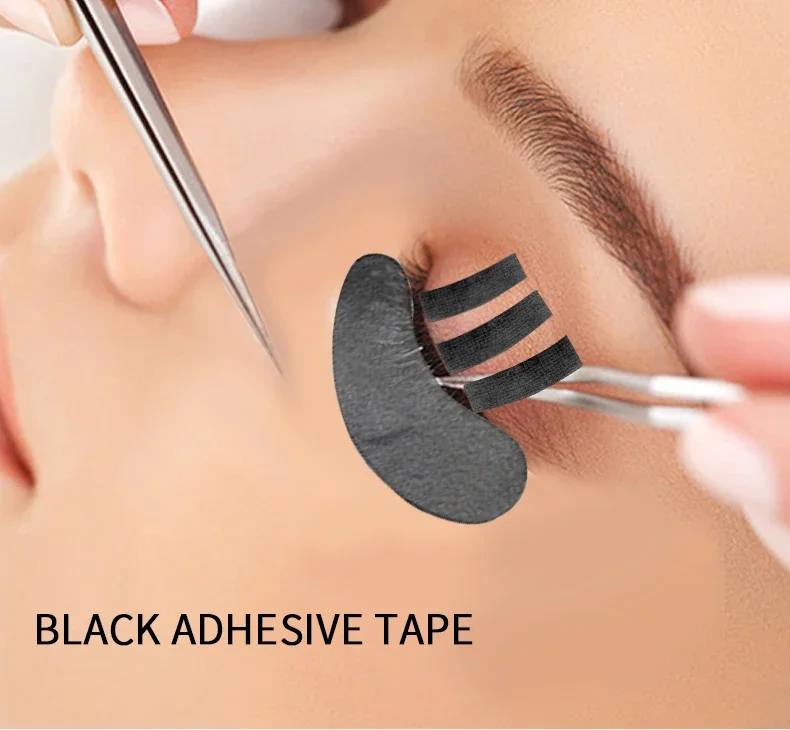 50pcs/bag UV Black Eye Patches High Quality Eyelash Extension Black Eyepatch Eyepad