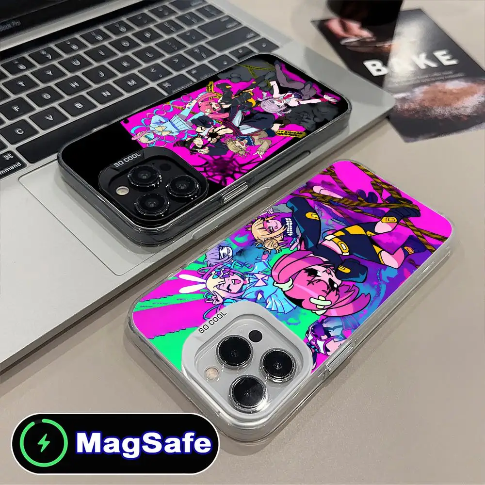 

Gang of Stupid Girls Phone Case for iPhone 16 15 14 13 12 11 Pro Max Plus MagSafe Translucent Colour Printing Pretty Cover