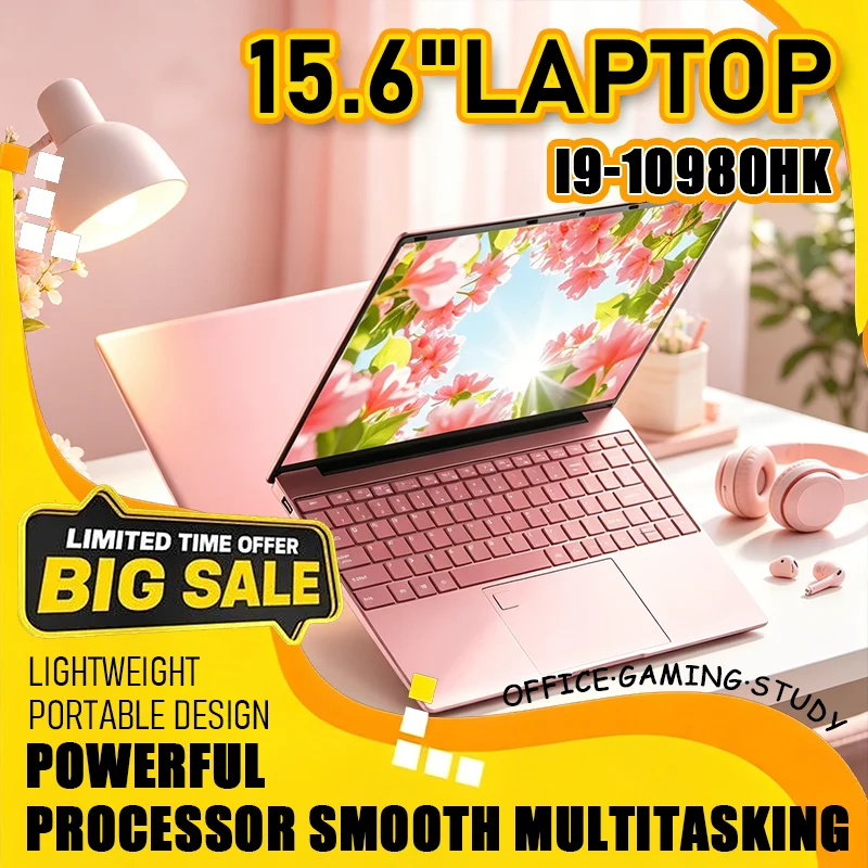 2026 Optimal 15.6 Inch High Performance Laptop Intel Core i9-10980HK, 32GB RAM 2TB SSD Portable Notebook PC for Office Low Power