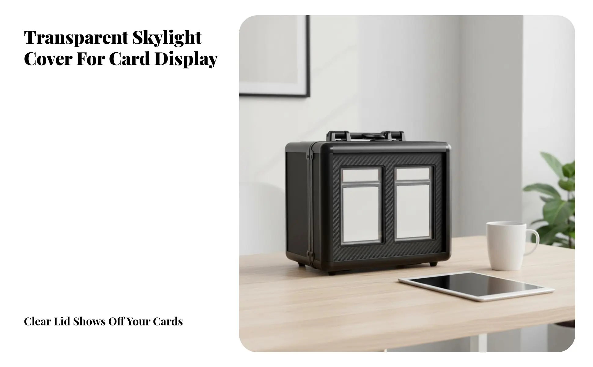 PSA Card Display Box Portable with Handle Graded Card Storage Box PSA Slab Case Dustproof Shockproof for Travel