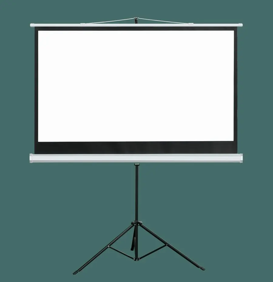 202670-150 Inch Matt White Floor Foldable Stand Tripod Office Matte White Fabric Portable Tripod Projection Screenpromote sales