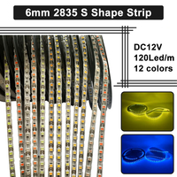 S Shape 2835 SMD LED Strip   6mm DC12V 0.5m-10m Flexible Foldable String Light DIY Neon Sign Letter 12Color