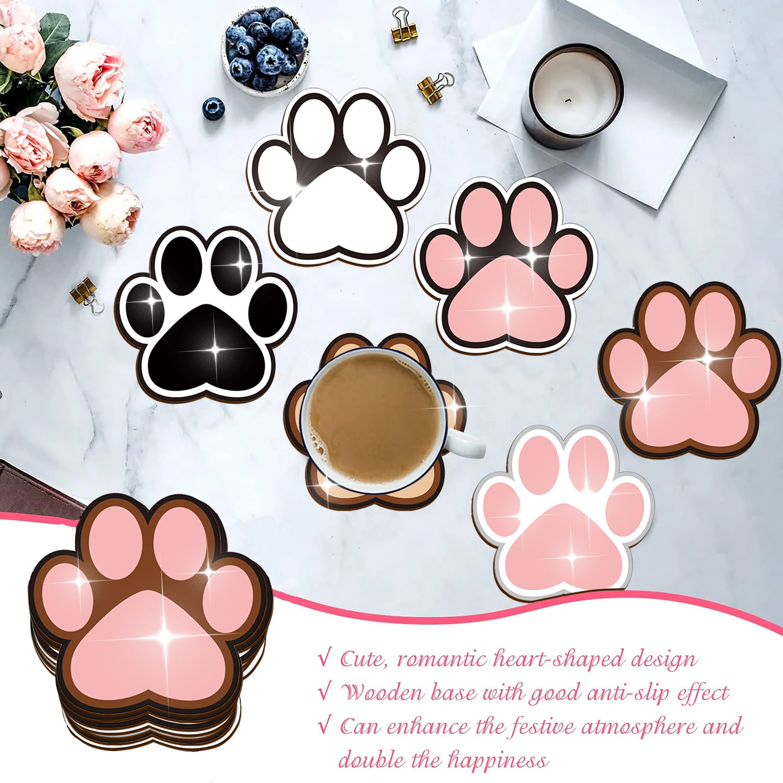 8 Animal-Themed Anti-Slip and  - Coaster Sublimation Blank recension och pris