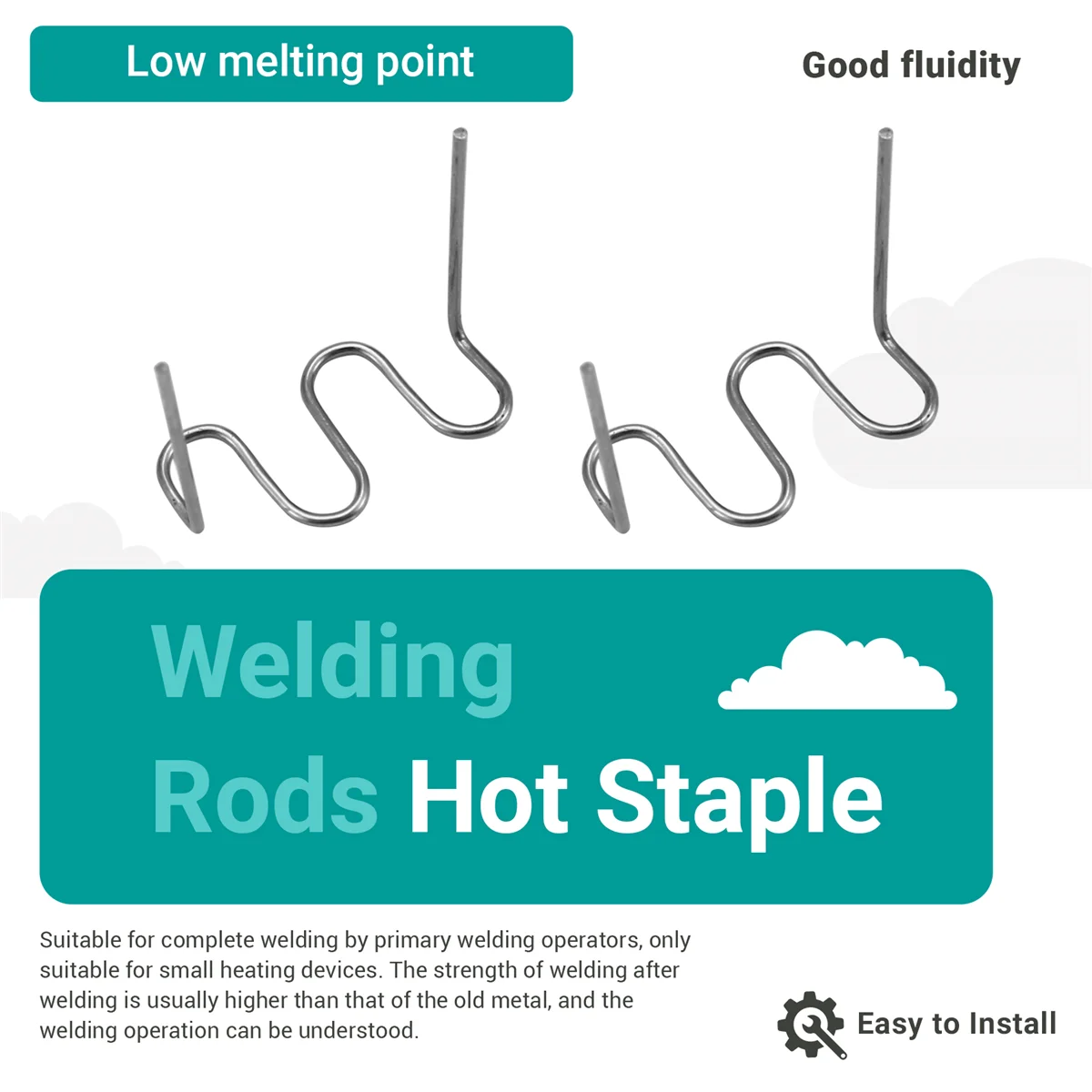 Activity 500Pcs Welding Rods Hot Staple Repair Machine Plastic Welding Hot Stapler Car Auto Bumper Repair Pre Wave Staples 0.6mm