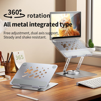 360 Degree Rotation PC Laptop Holder Aluminum Alloy Laptop Stand Adjustable Laptop Riser Stand Dissipation Tablet Stand