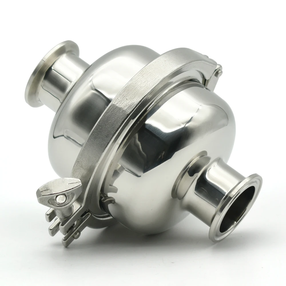 Imagem -06 - Filtro Esférico para Cerveja Caseira 304 316 Braçadeira Sanitária 100 Mesh Adequado para 38 51 mm Pipes 1.5 Três Braçadeiras