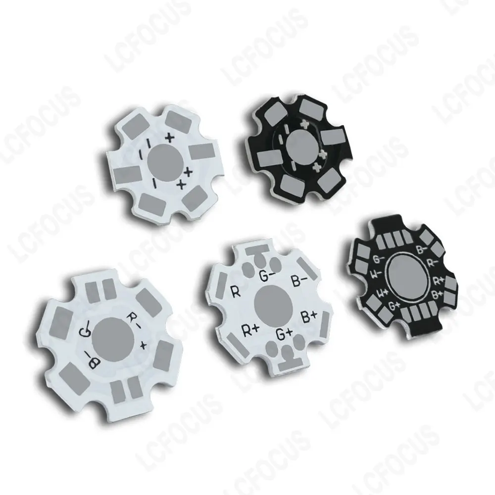 Substrato in alluminio LED Scheda PCB Radiatore del circuito LED Piastra di raffreddamento a stella da 20 mm doppio colore RGB RGBW per chip LED 1W