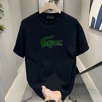 Summer Cotton Comfortable Breathable T-shirt Men Ins Trend New Printing Loose Round Neck Versatile Commuter Top Men's Clothing