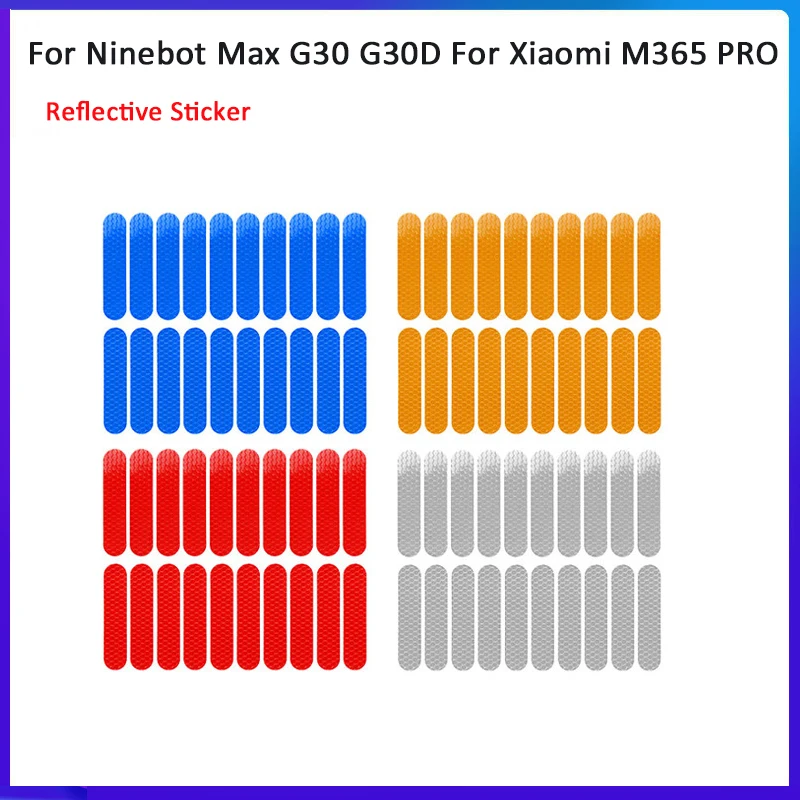 Universal Electric Scooter Reflective Sticker Set For Xiaomi M365 PRO For Ninebot Max G30 G30D Decoration Warning Driving Safety