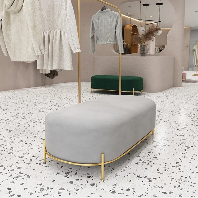 Scandinavian Shoe Bench Clothing Store Dressing Room Rest Stool Modern Living Room Sofa Comfortable