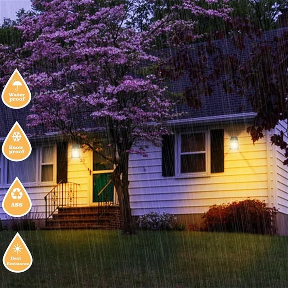 1pc Solar Wall Light Outdoor Porch Light Fixture Solar Lantern 3 Modes Motion Sensor Waterproof Entryway Door Exterior Wall Lamp