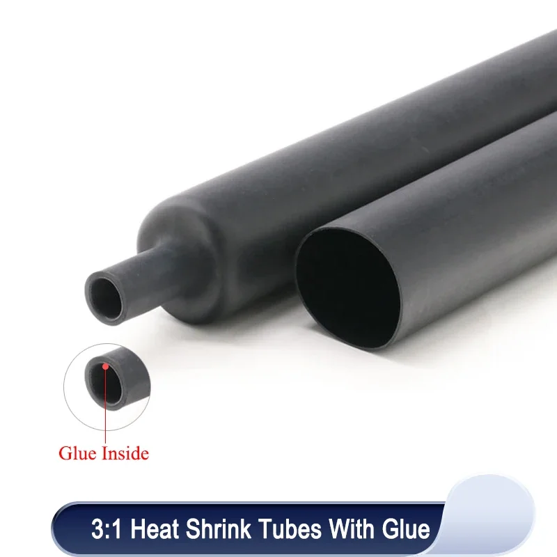 

3:1 Heat Shrink Tube With Glue Double Wall 1.6/2.4/3.2/4.8/6.4/7.9/9.5/12.7/15.4/19.1/25.4/30/39/50mm Heat-shrinkable Sheath DIY