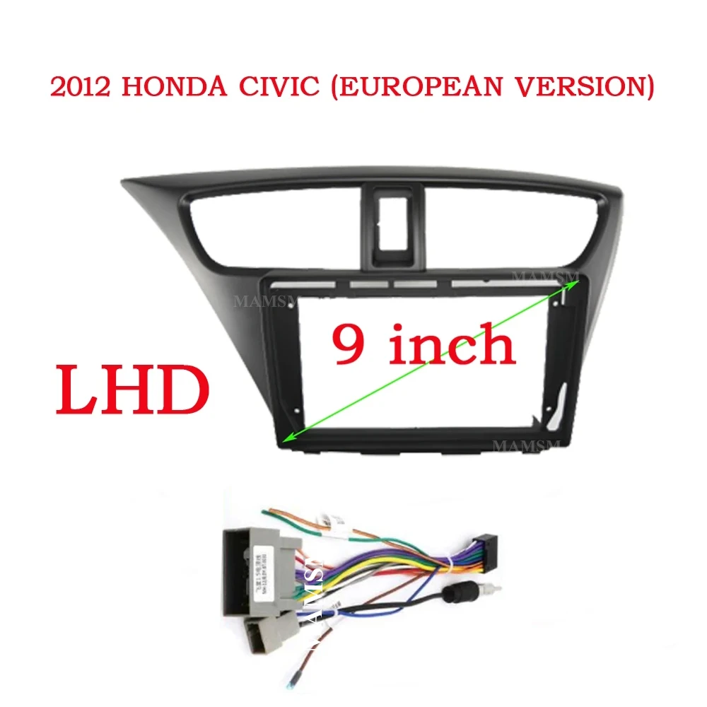 

Car Frame Fascia Adapter Canbus Box For Honda Civic Hatchback 2012 Android Radio Dash Fitting Panel Kit