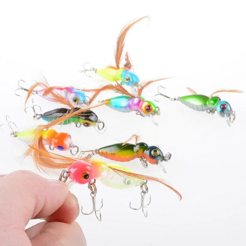 1 pz 4.5cm/3.4g Ant Insect Mino esche da Pesca Flying Wobbler Lure duro realistico artificiale Bass Swimbait Pesca