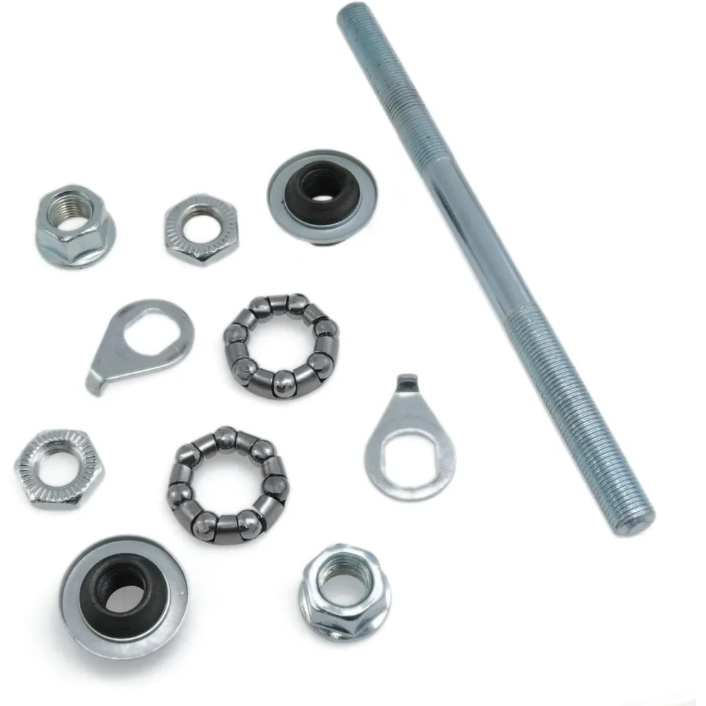 Bicycle Multi-Speed Rear Hub Axle Bicycle Ball Bearing Retainer, Bicycle Axle Hub Conical Lock Nut Washer Kit
