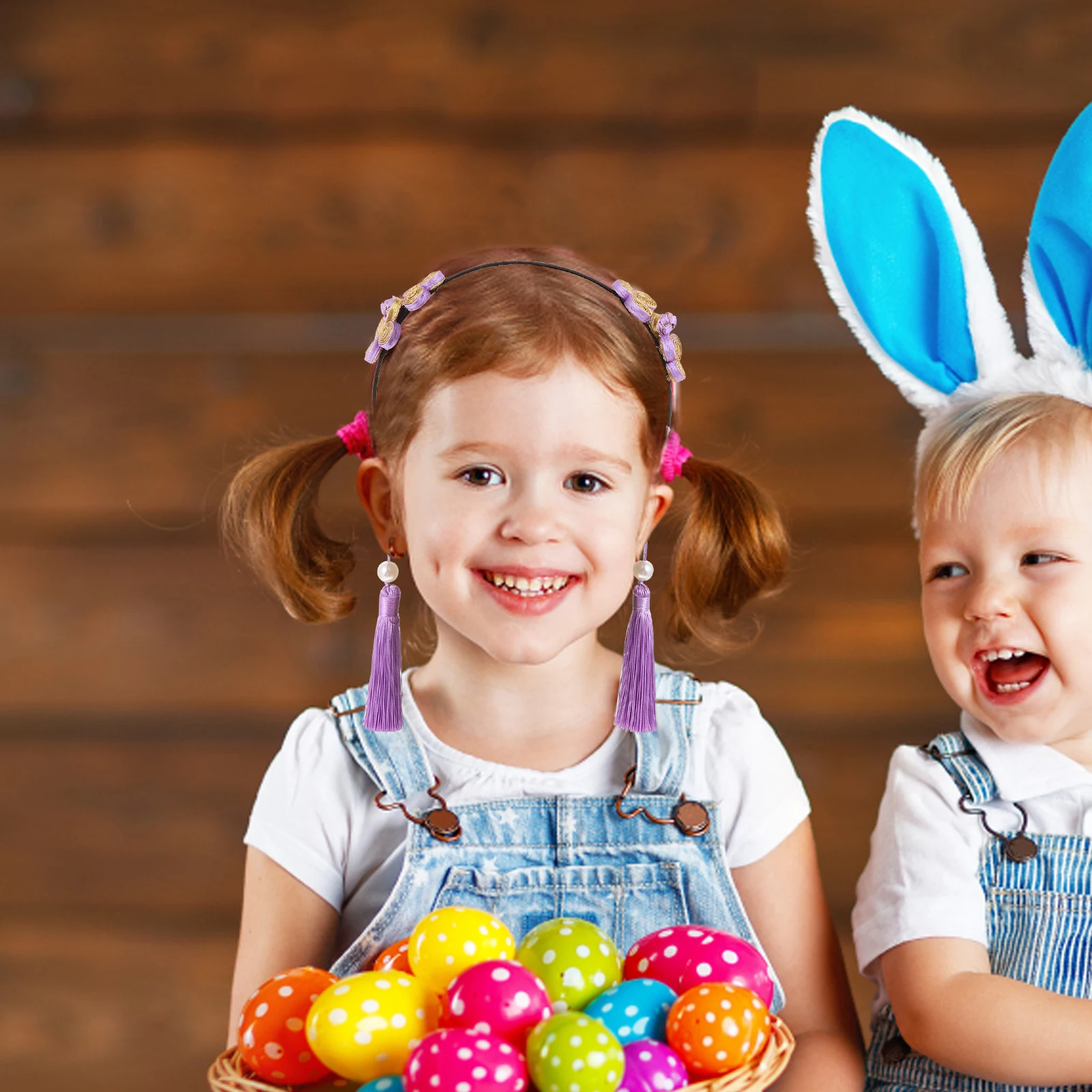 

Детская повязка для волос в этническом стиле, детские тканевые головные уборы, многоразовые аксессуары для рождественской вечеринки, обруч для маленьких девочек, детские волосы