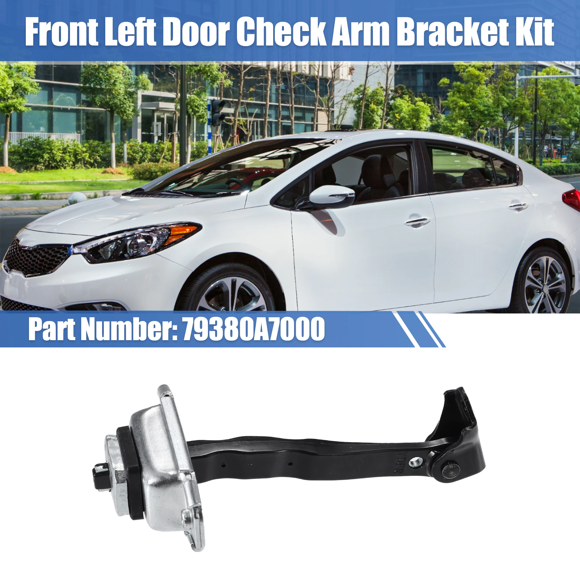 

X Autohaux Front Left Door Check Stop Strap Limiter Assembly No.79380A7000 for Kia Forte