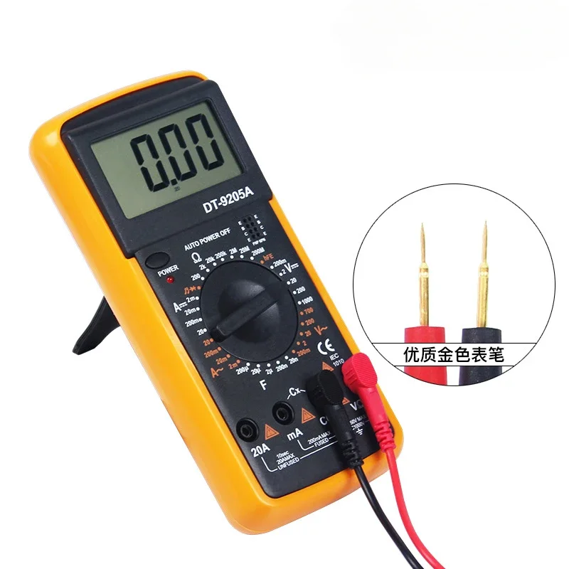 DT9205A Handheld Digital Multimeter, High Precision Universal Meter, Electrical Test DC Voltage Ammeter