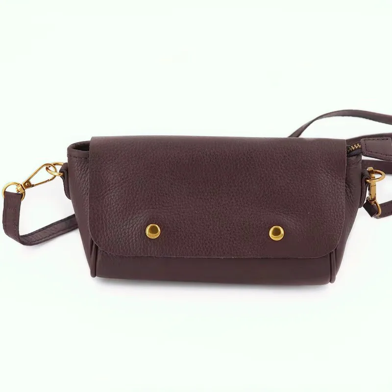 

Women Flap Small Crossbody Bags Fashion Solid Color Shoulder Bag 2025 Trendy Real Leather Female Bag Purse Designer Bags Handbag