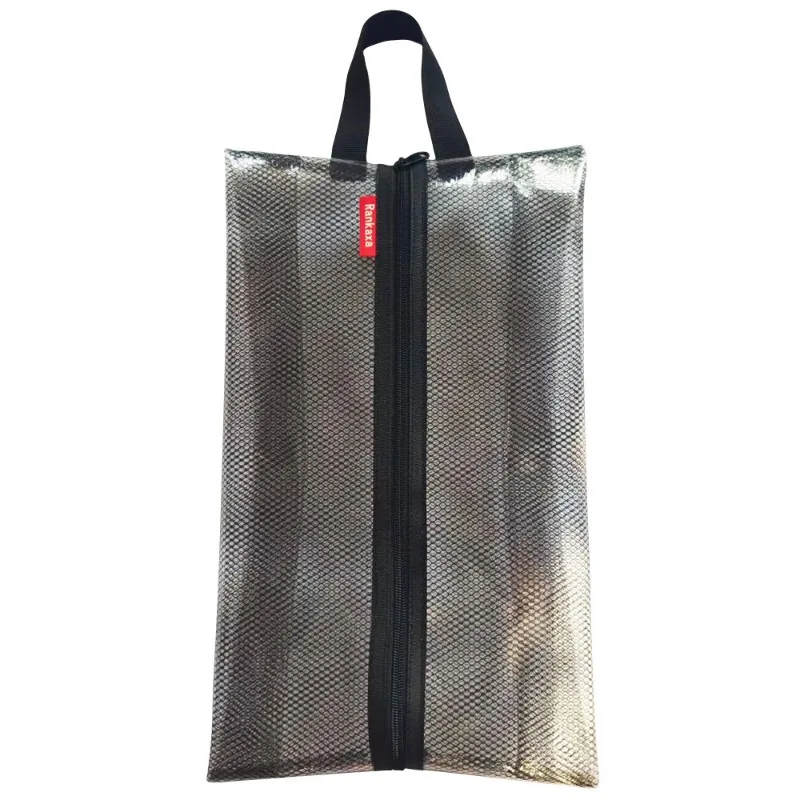 New Black Mesh Shoe Storage Bag Waterproof Travel Beach Bag Multifunctional Moisture Proof Clip for Organizing Footwear Bag