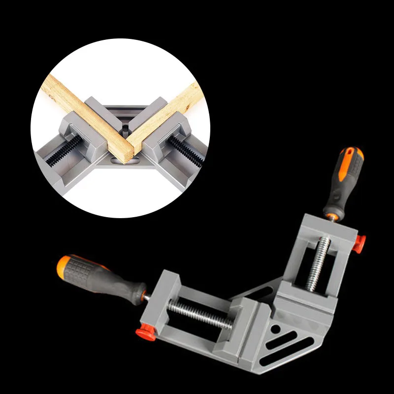 Double Handle 90 Degree Right Angle Clamp 90 Degree Clamp For Woodworking Aluminum Clips With Double Handles For Hand Tool