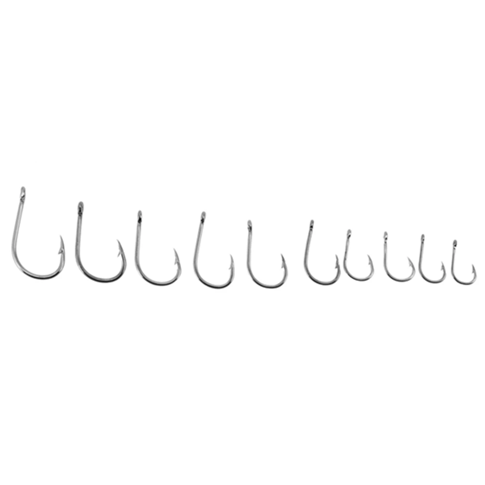 500 Pcs Mixed Size 3-12 Fishing Hook Set with Holes Dropshot Hook for Rivers/Lakes/Reservoirs/Ponds