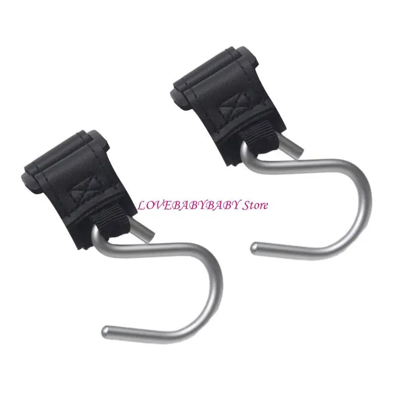 

Aluminum Alloy Baby Stroller Hook Stylish Baby Pram Hook Durable Newborn Diaper Bag Holder Hooks 2pcs for Easy Carrying 4XBC